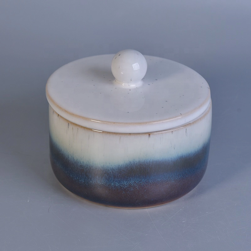 6 oz 8 oz Votive porcelain ceramic candle jar with lid suppliers