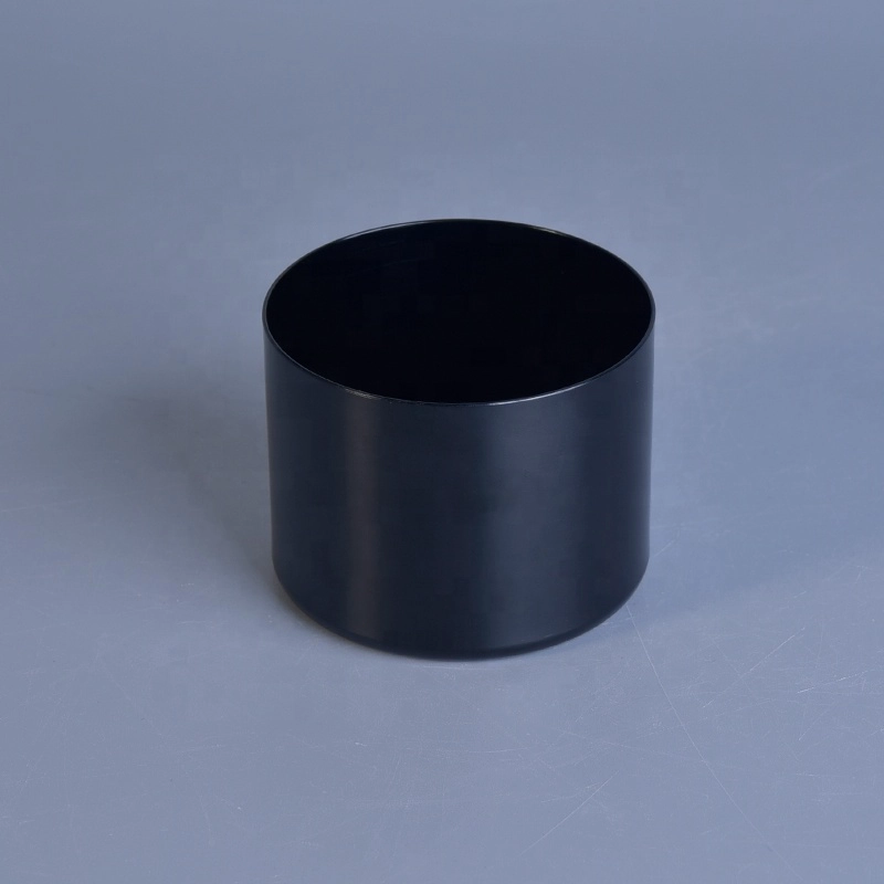 Black candle holder metal candle vessel home decor
