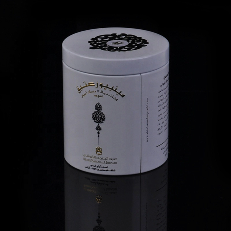 Logo printing luxury high metal tea candle holder with lid