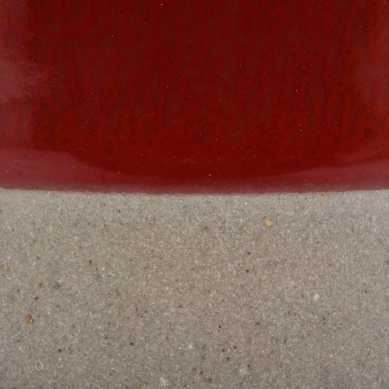 Newly ceramic red color jar wholesale ceramic candle holder