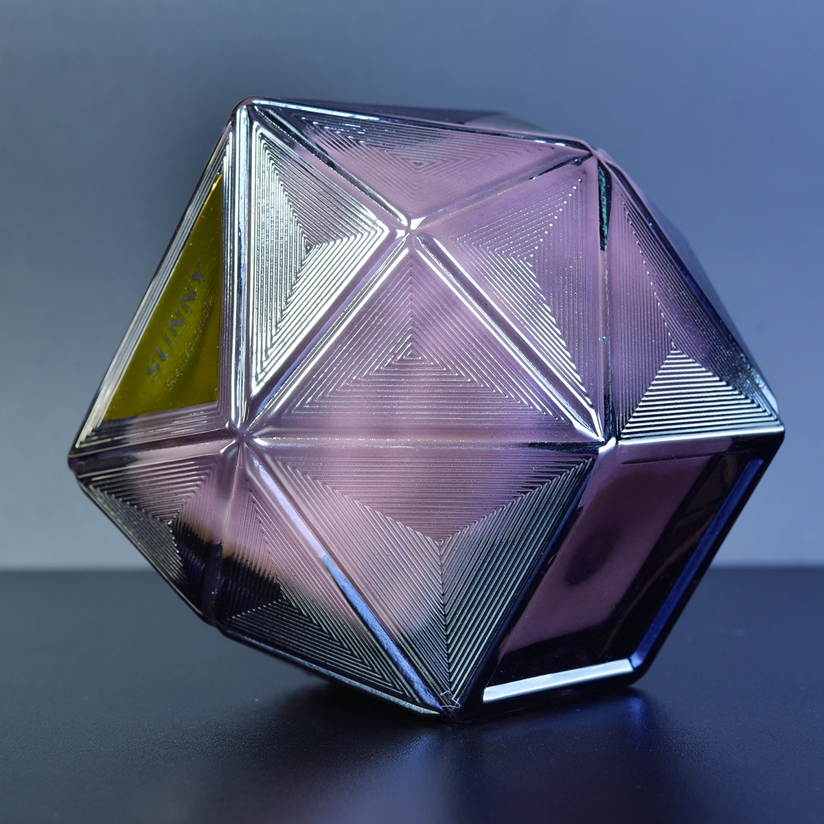8oz 10oz Sunny custom Hexagon luxury glass candle jars