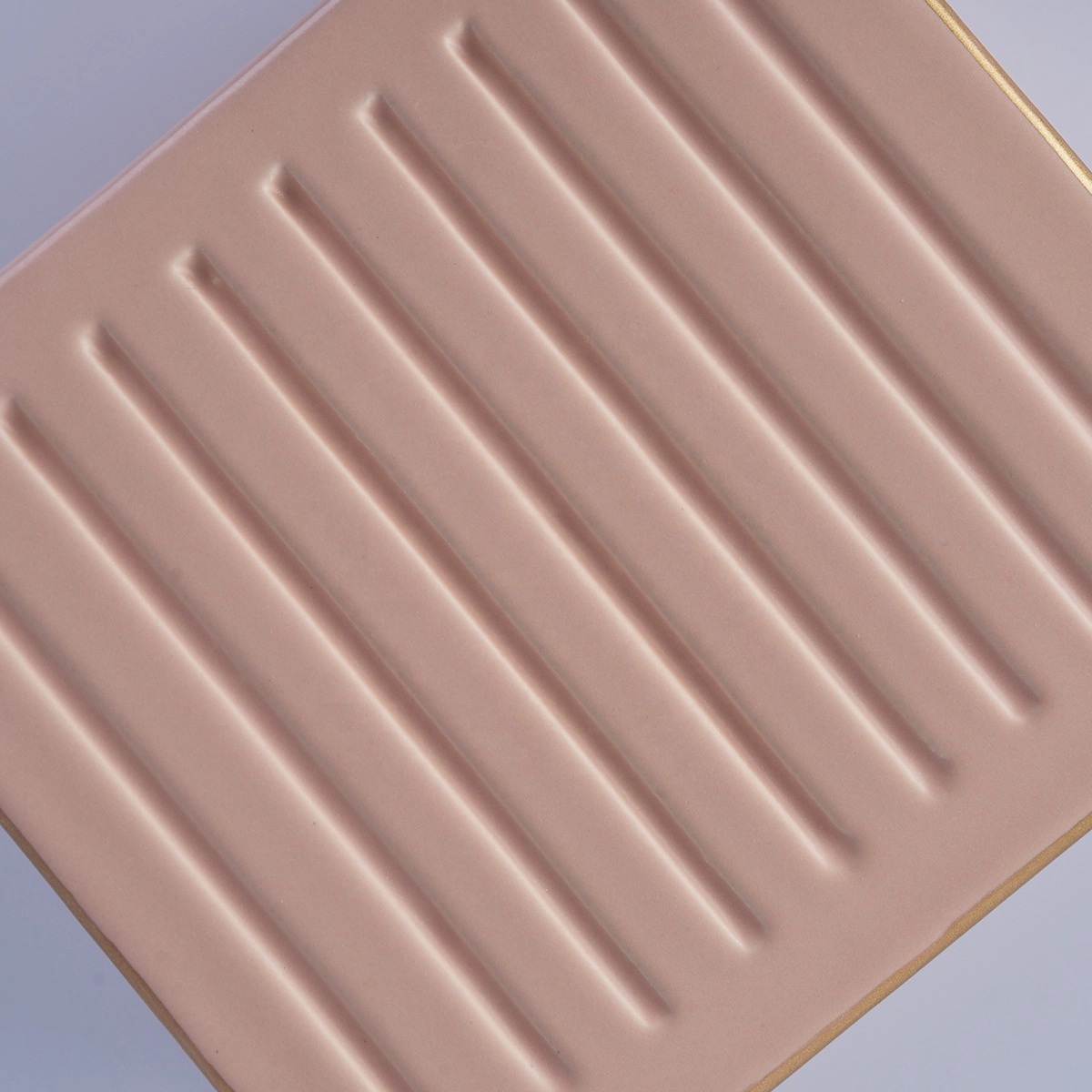 Sunny custom empty decorative pink square ceramic candle containers
