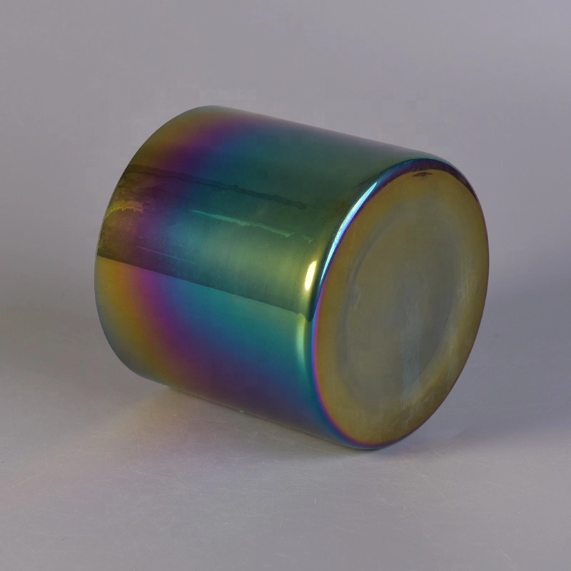 Cylinder electroplating candle jars votive glass candle container scented wedding decor wholesale