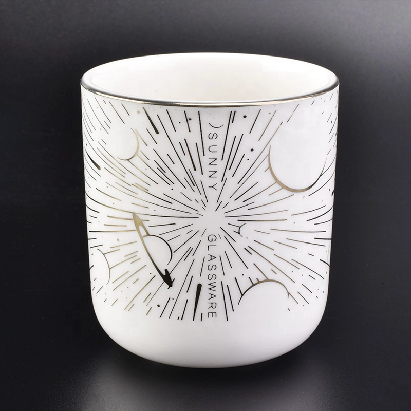 10oz 12oz 14oz Supplier custom white luxury ceramic candle holders