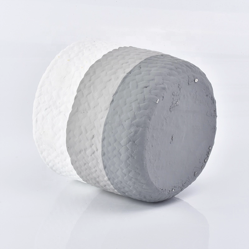 Matte candle jar customized concrete candle container in bulk