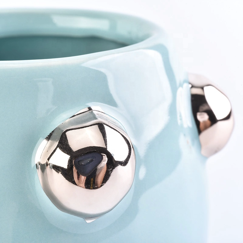 Empty candle votive iridescent holder ceramic candle jar home decor wholesales