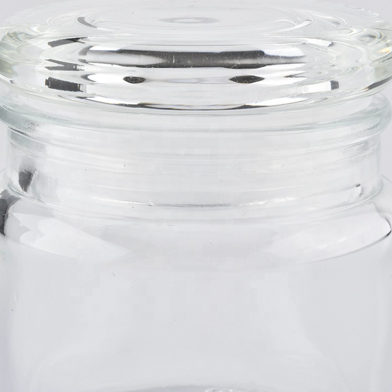 3oz small glass empty candle jars with lid