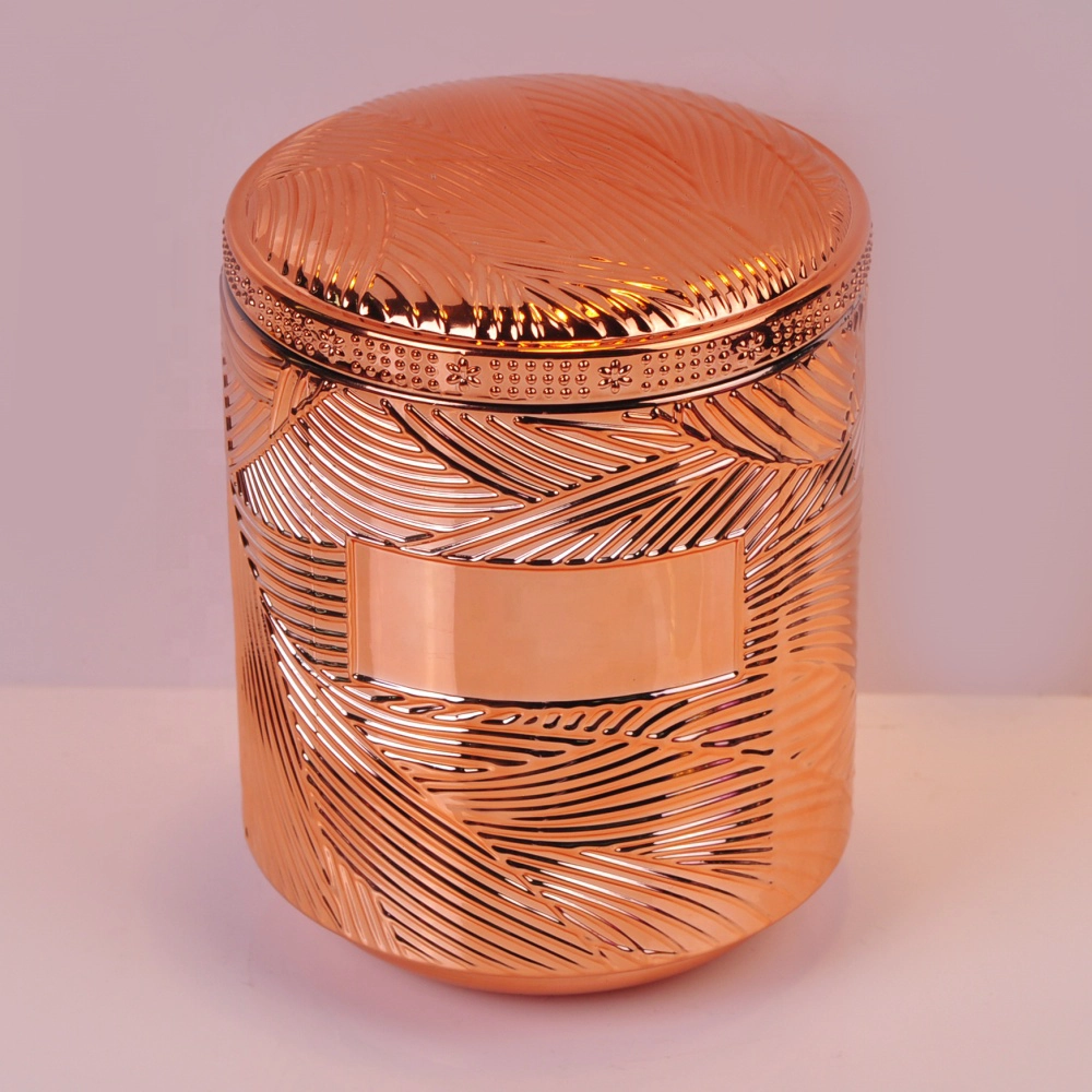 Sunny luxury personalized empty glass candle jars with lid in bulk
