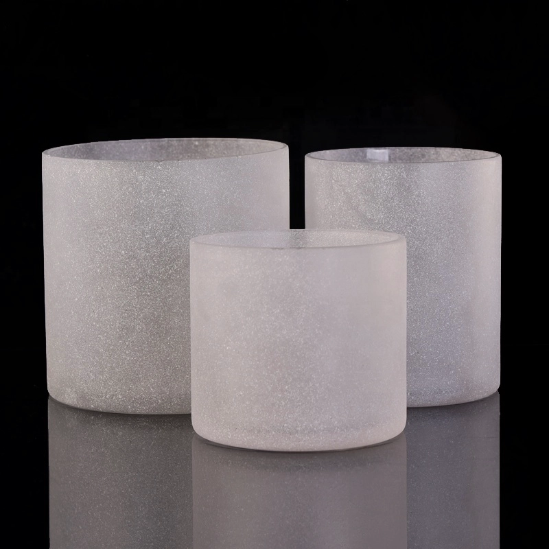 Coarse feeling luxury glass candle jar wholesale home decoration