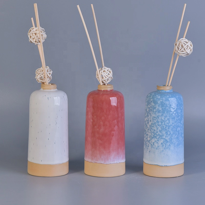 Fragrance aroma ceramic oil reed diffuser empty bottles