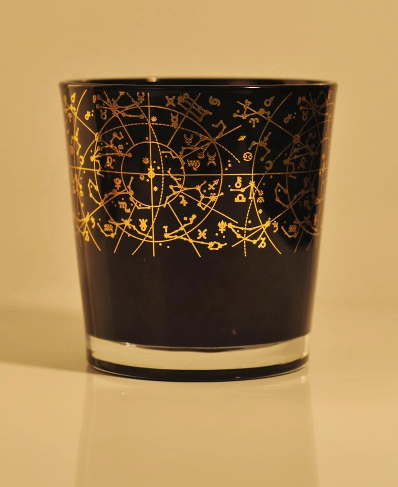 Sunny empty black custom glass candle holders 8oz 10oz 12oz