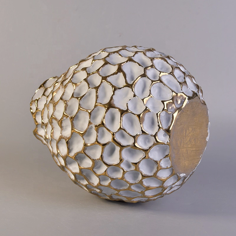 Pineapple-shape geo cut candle jar votive glass candle holder scented bedroom decor wholesales