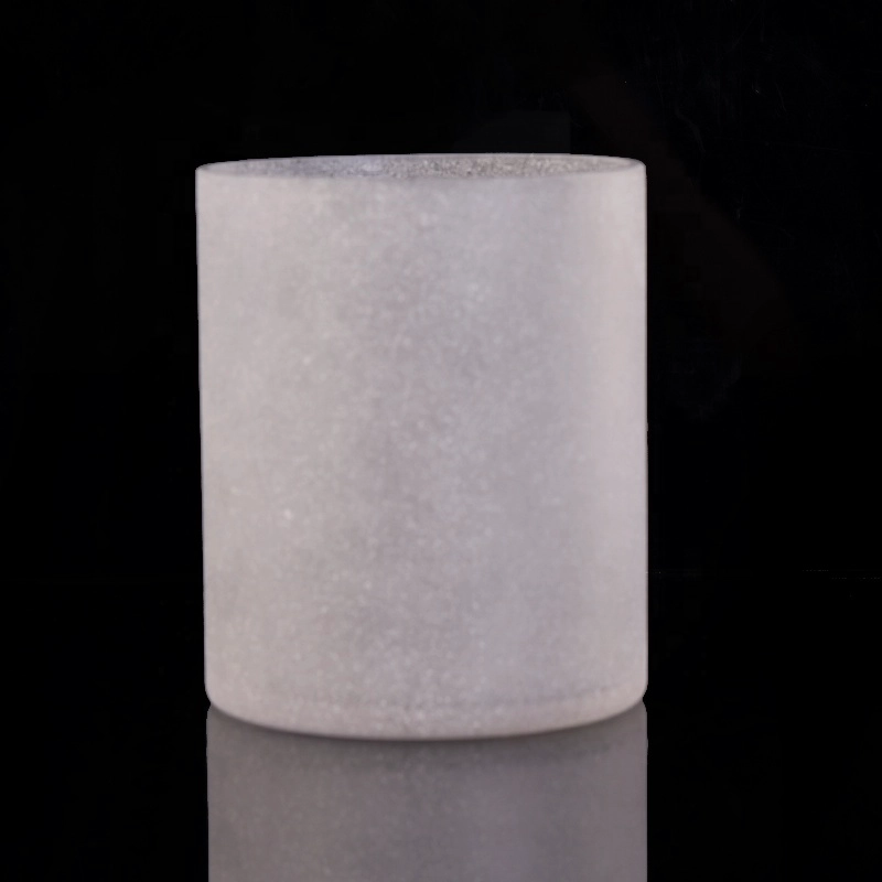 Clear custom candle cup matte glass holder home decoration