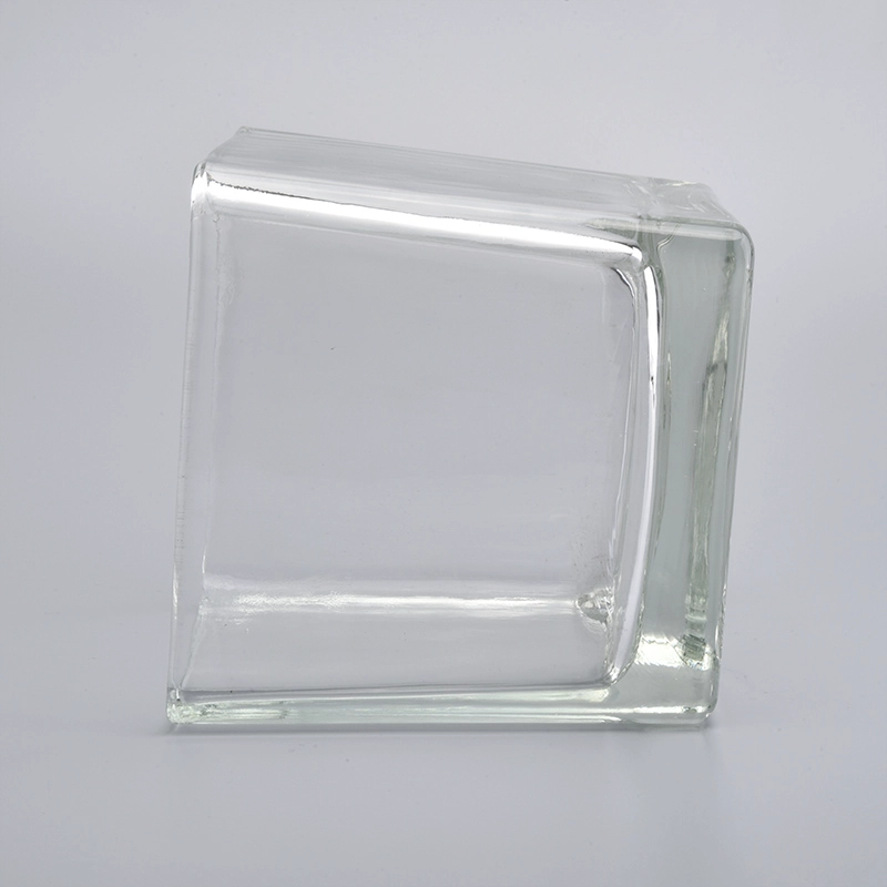 1330ML customized color square glass candle holderr wholesale for home decoration