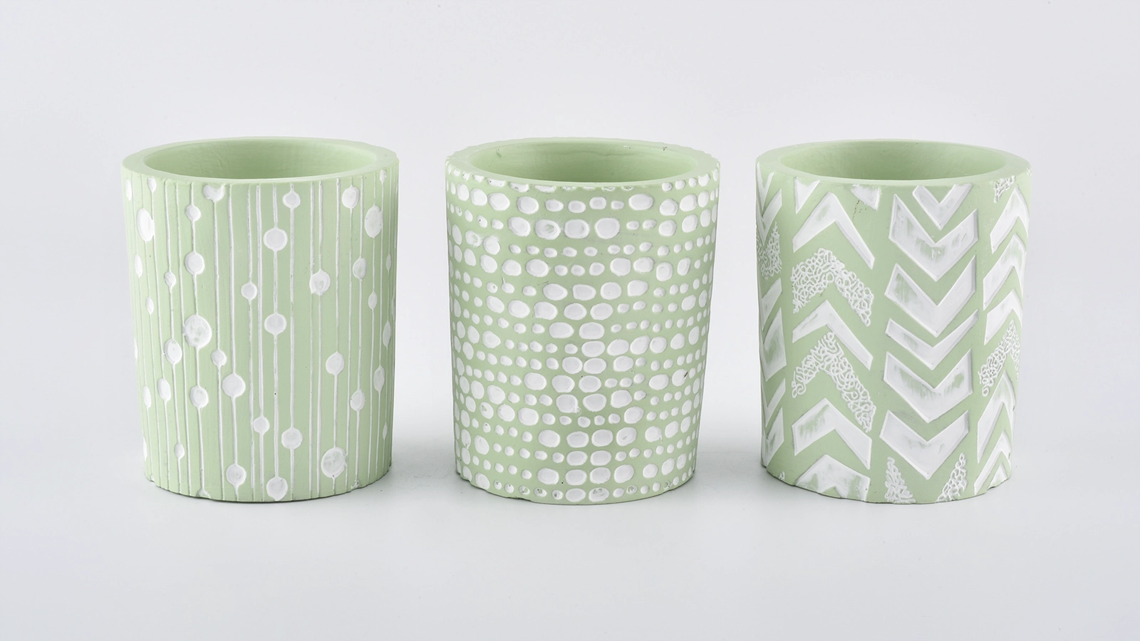 Spring fresh color ceramic candle jar