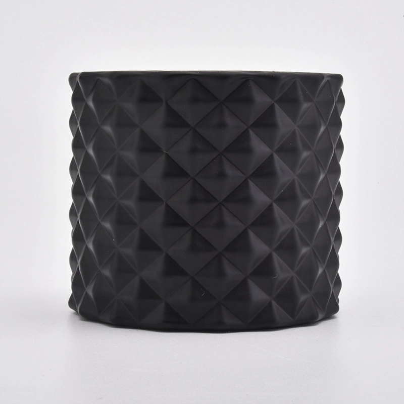 Matte black glass candle jar home decorations candle vessel wholesale