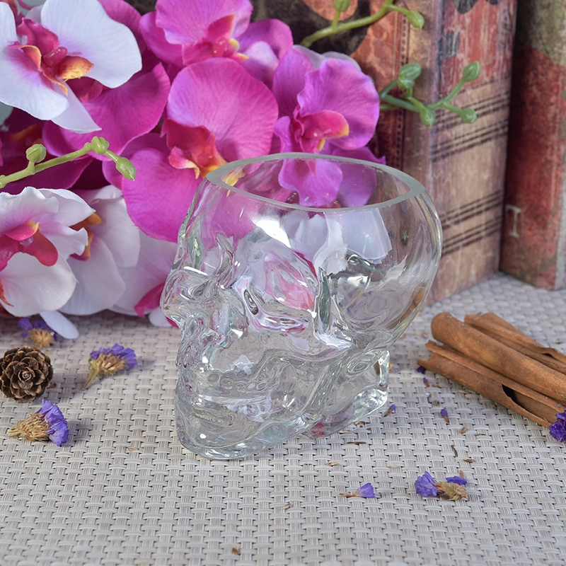 Transparent candle jar glass candle container supplier