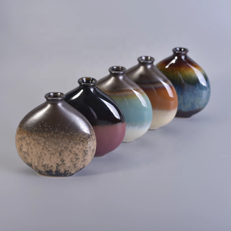 Amber Fragrance essential ceramic car reed diffuser empty bottles