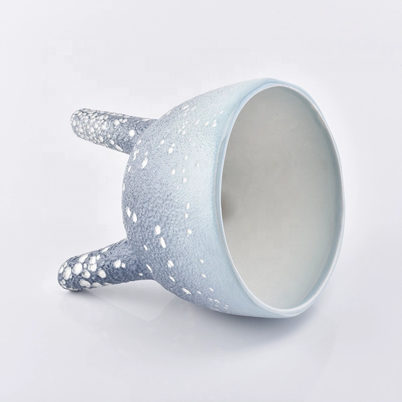Popular glazed candle holder ceramic candle container wedding centerpieces