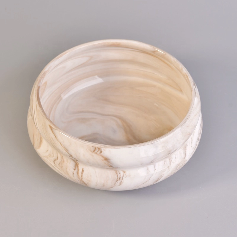 Scented colorful short round ceramic candle vessel home decor supplier
