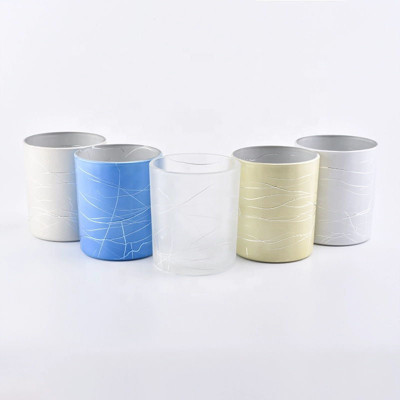 Luxury matte candle holder glass candle jars wedding centerpieces wholesales