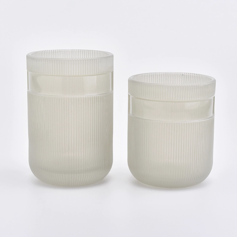 Popular cylinder glass candler holder luxury home decoration 6oz 7oz 8oz