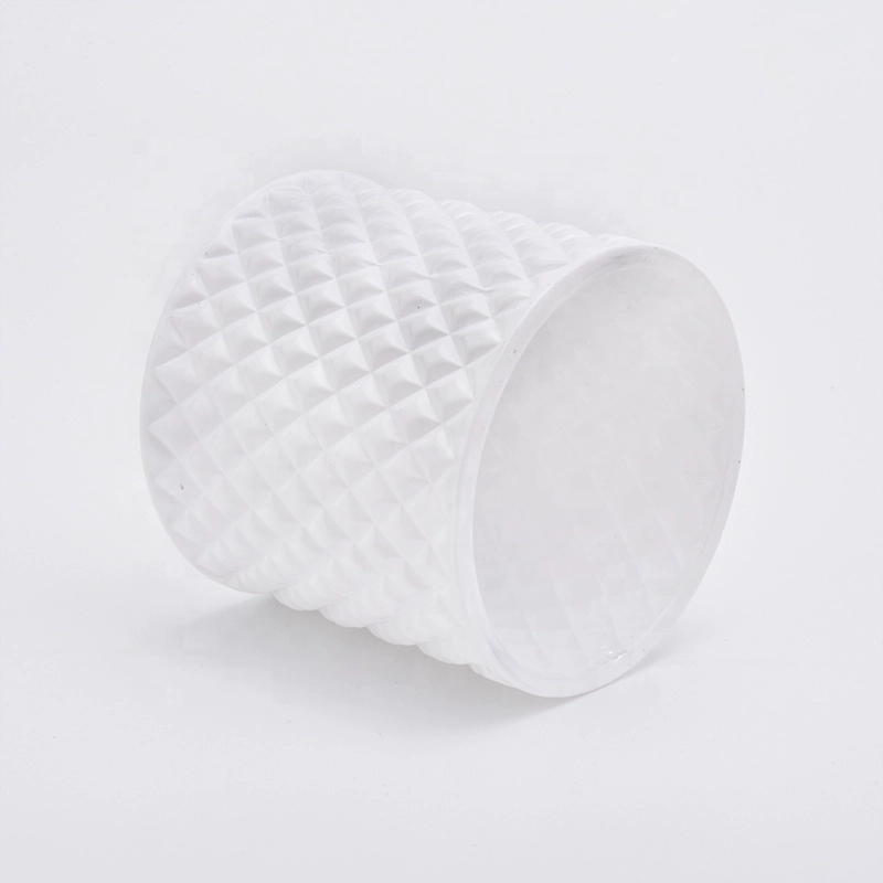 Vintage white candle bottle votive glass candle jars supplier