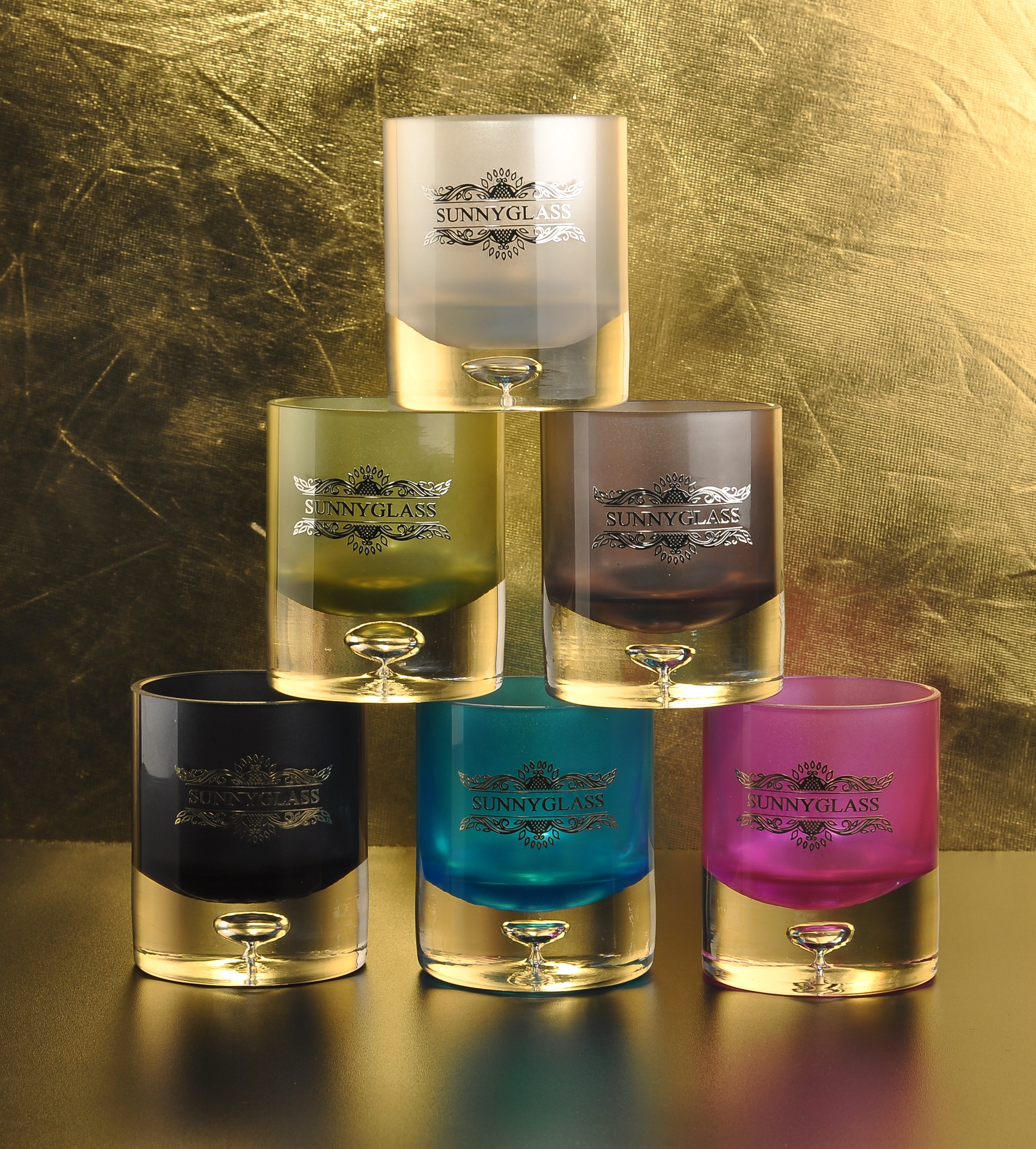 10oz 12oz Wholesales matte decorative luxury glass candle holder