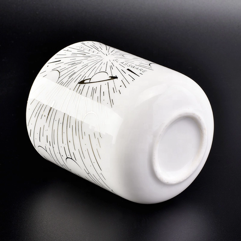 10oz 12oz 14oz Supplier custom white luxury ceramic candle holders