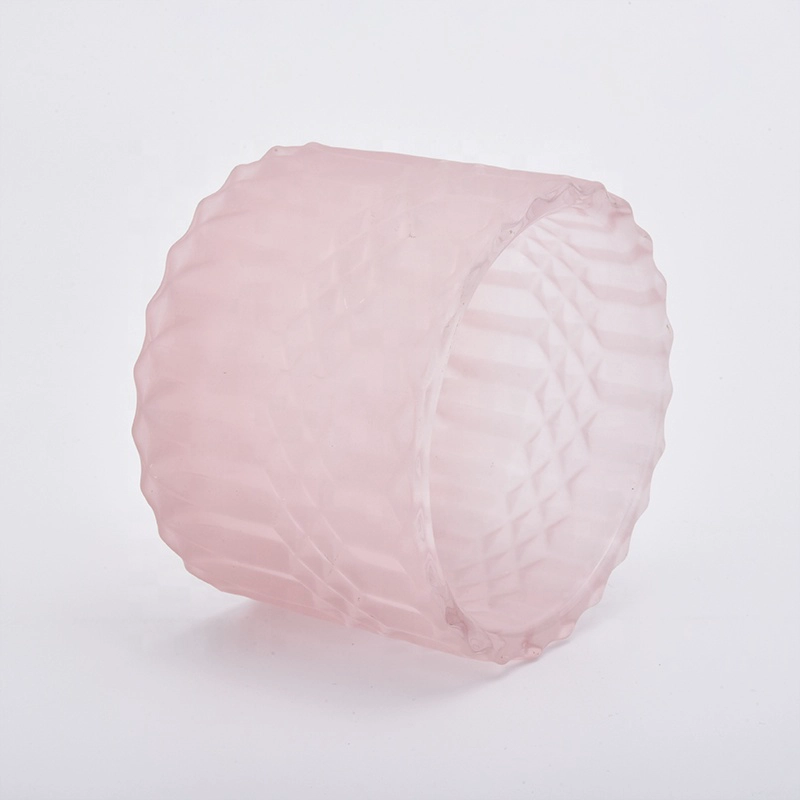 Matte candle container glass candle jars in bulk with lid