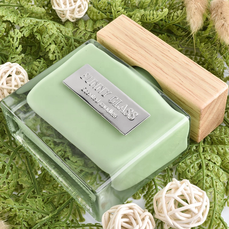 Sunny design square Luxury empty essential oil fragrance reed glass diffuser bottle