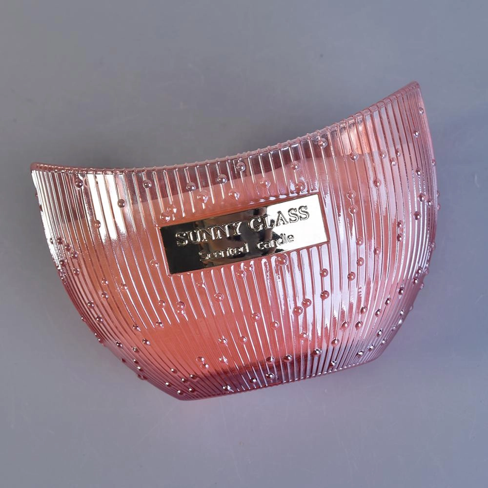 Sunny luxury decorative glass candle container