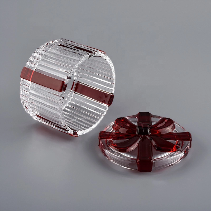 bowknot design luxury candle vessels with lids