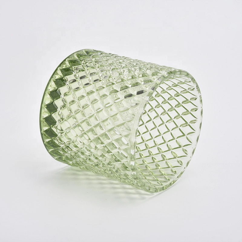 Hot sales luxury custom decorative glass candle holder with lid