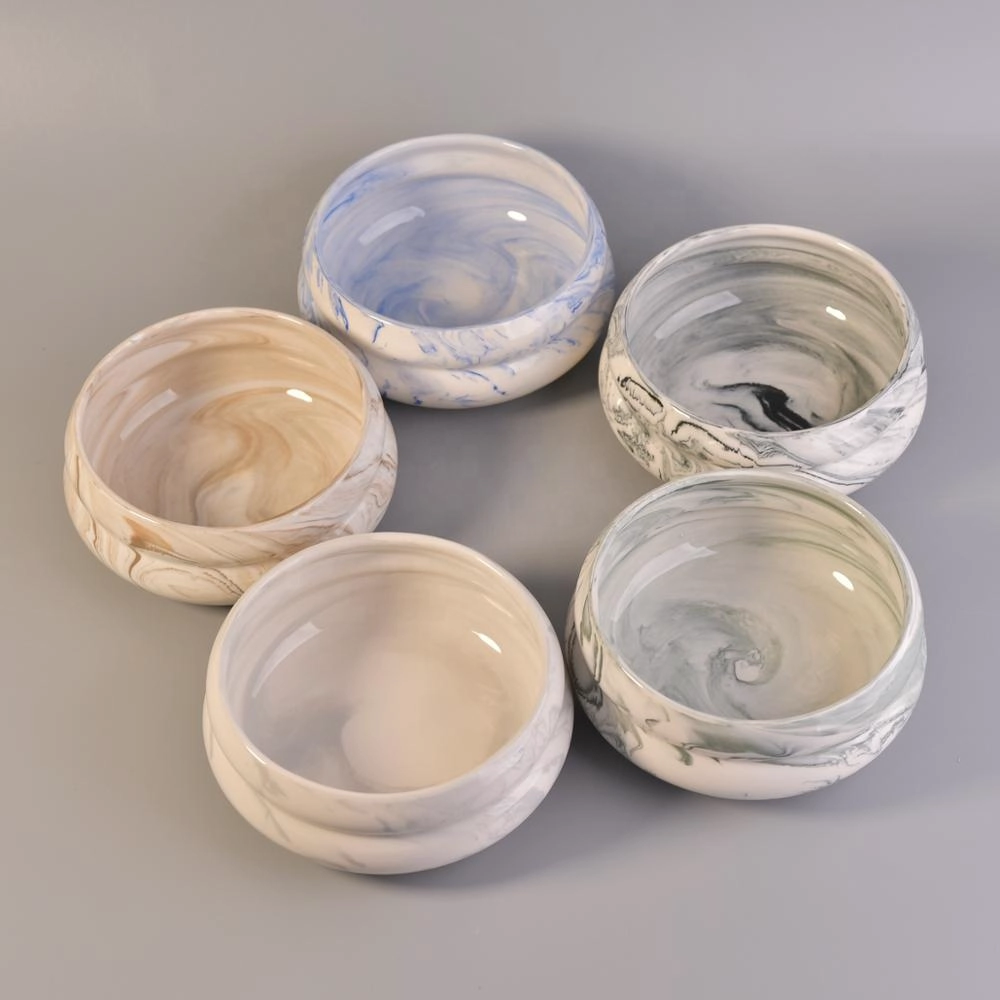 Sunny 26+years brand cooperation luxury 3 wick ceramic candle container