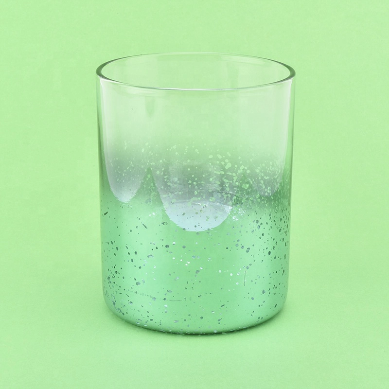 400ml Clear spraying decorative glass candle jars in bulk