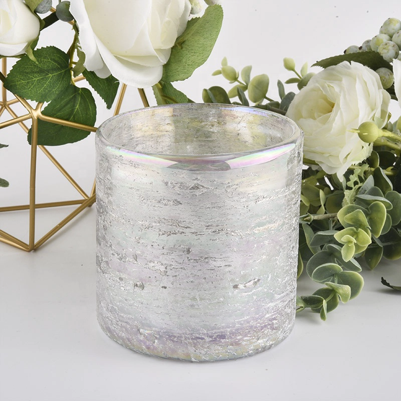 Sunny wholesales tealight silver glass candle jars 9oz 10oz 12oz