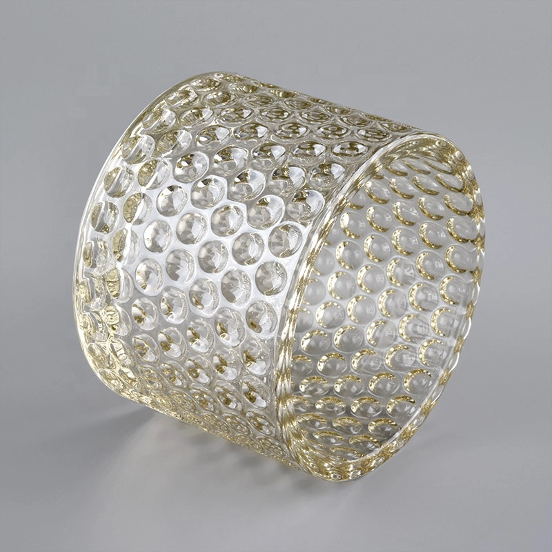 luxury glass candle container with lid