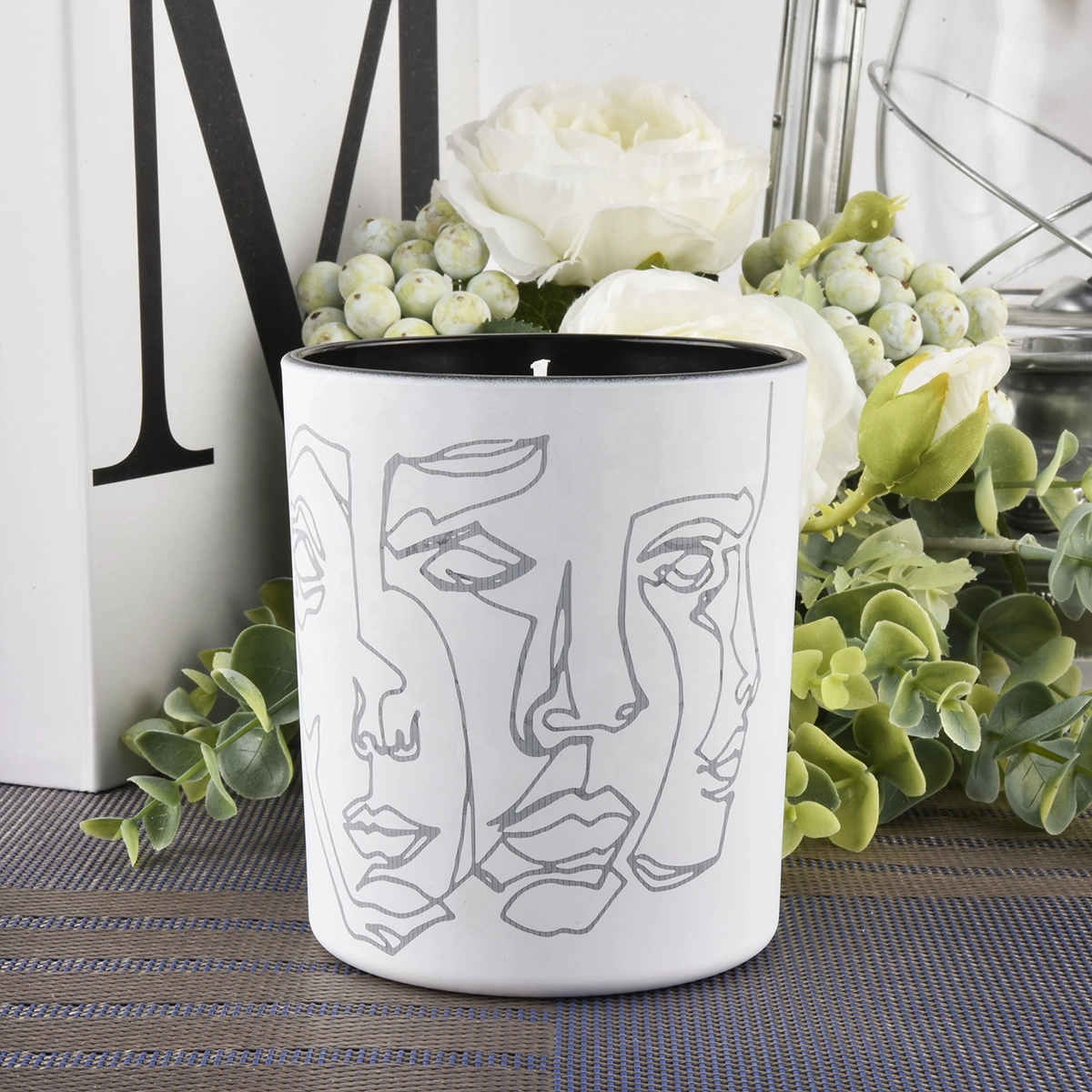 scented candle vessels clear glass matte white candle vessels