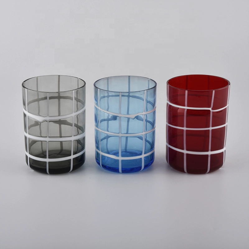 Scotland style Scotch red skirt inspiration handmade glass candle holder