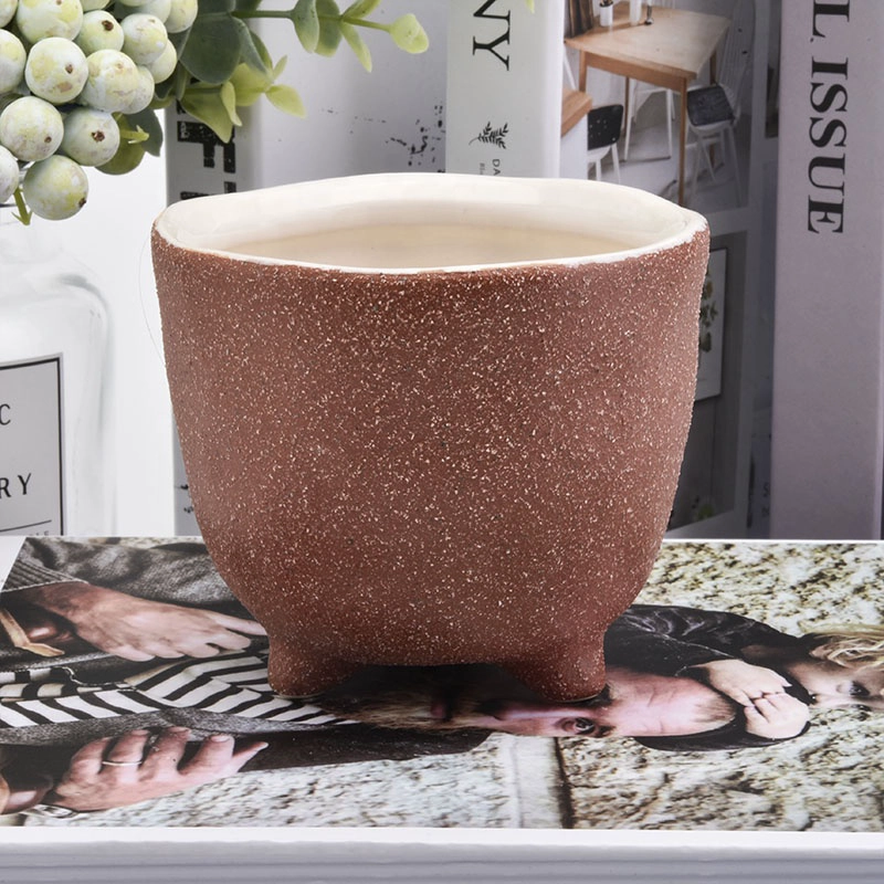 ceramic vessel candle tea light ceramic candle jar matte