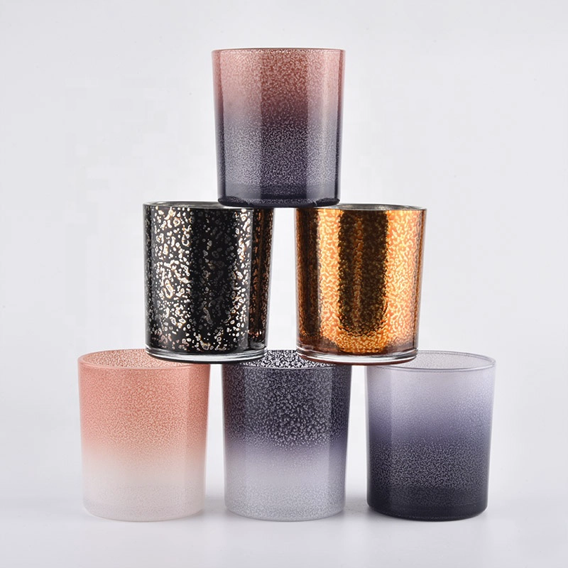 Sunny Gradient decorative empty glass jar candle holder