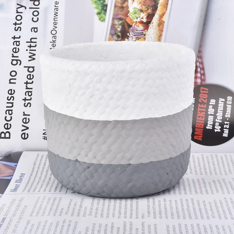 Matte candle jar customized concrete candle container in bulk