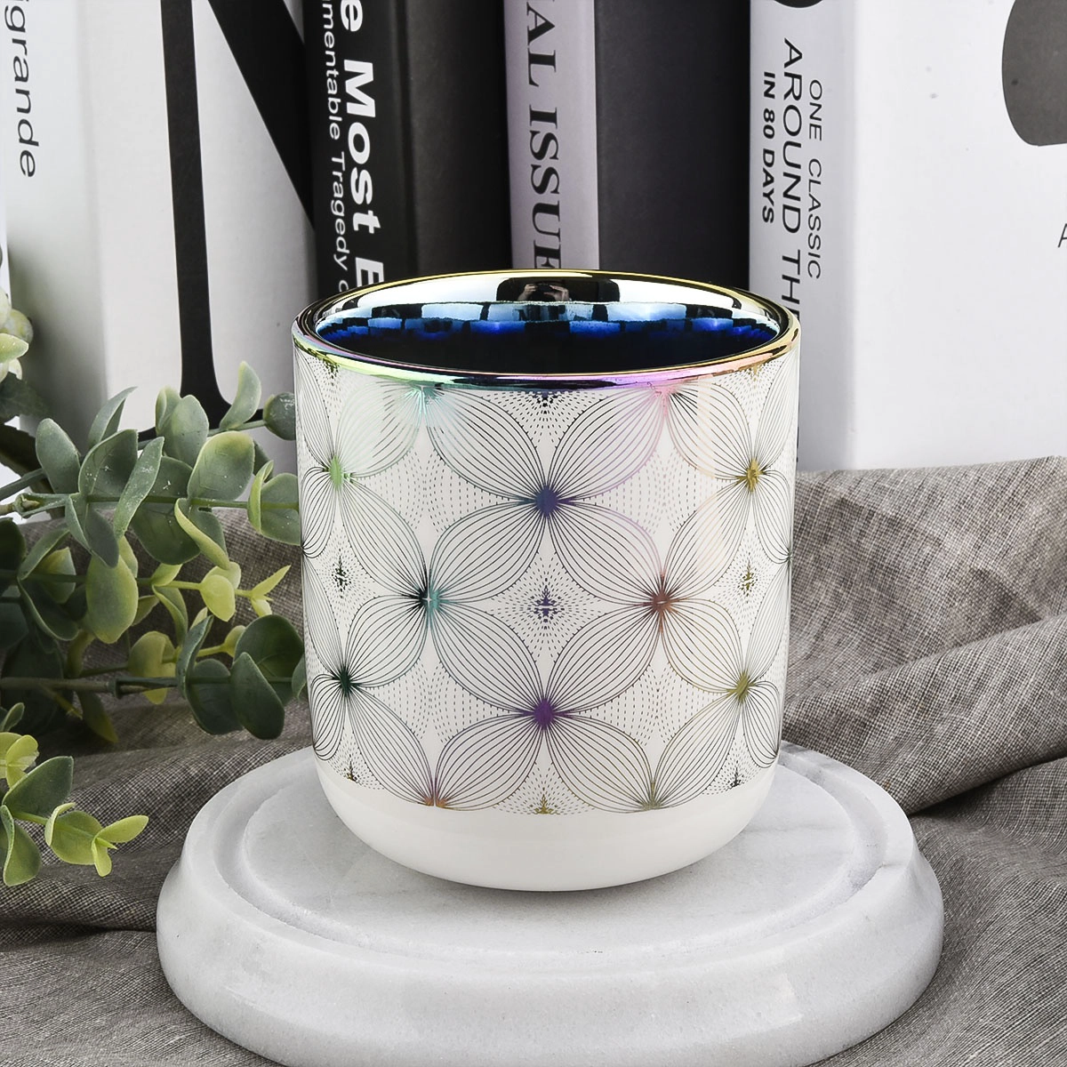 14 oz ceramic candle jars custom ceramic container for candle