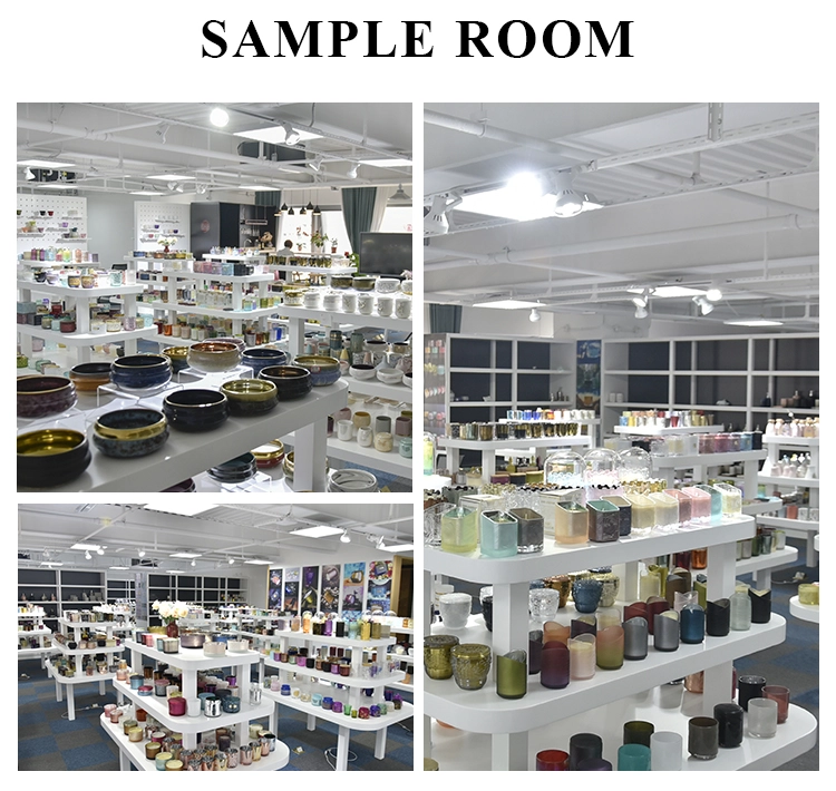 26+years brand cooperation customized woven pattern glass candle jars