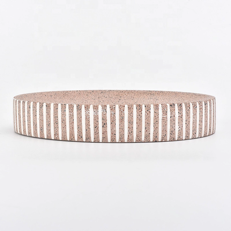4ps Luxury pink striped concrete bathroom accessories kits hotel decor