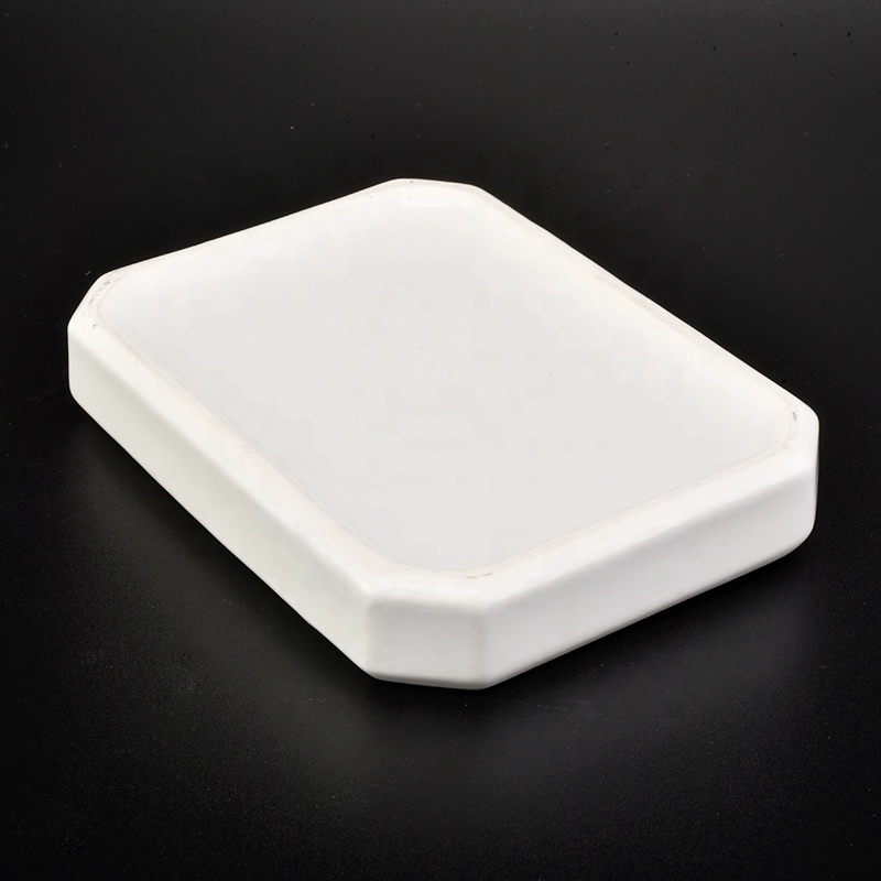 4ps Square white ceramic bathroom accessories set toothbrush holder soap dish