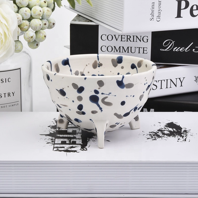 Hand made candle jars decorative ceramic candle vessel wholesales