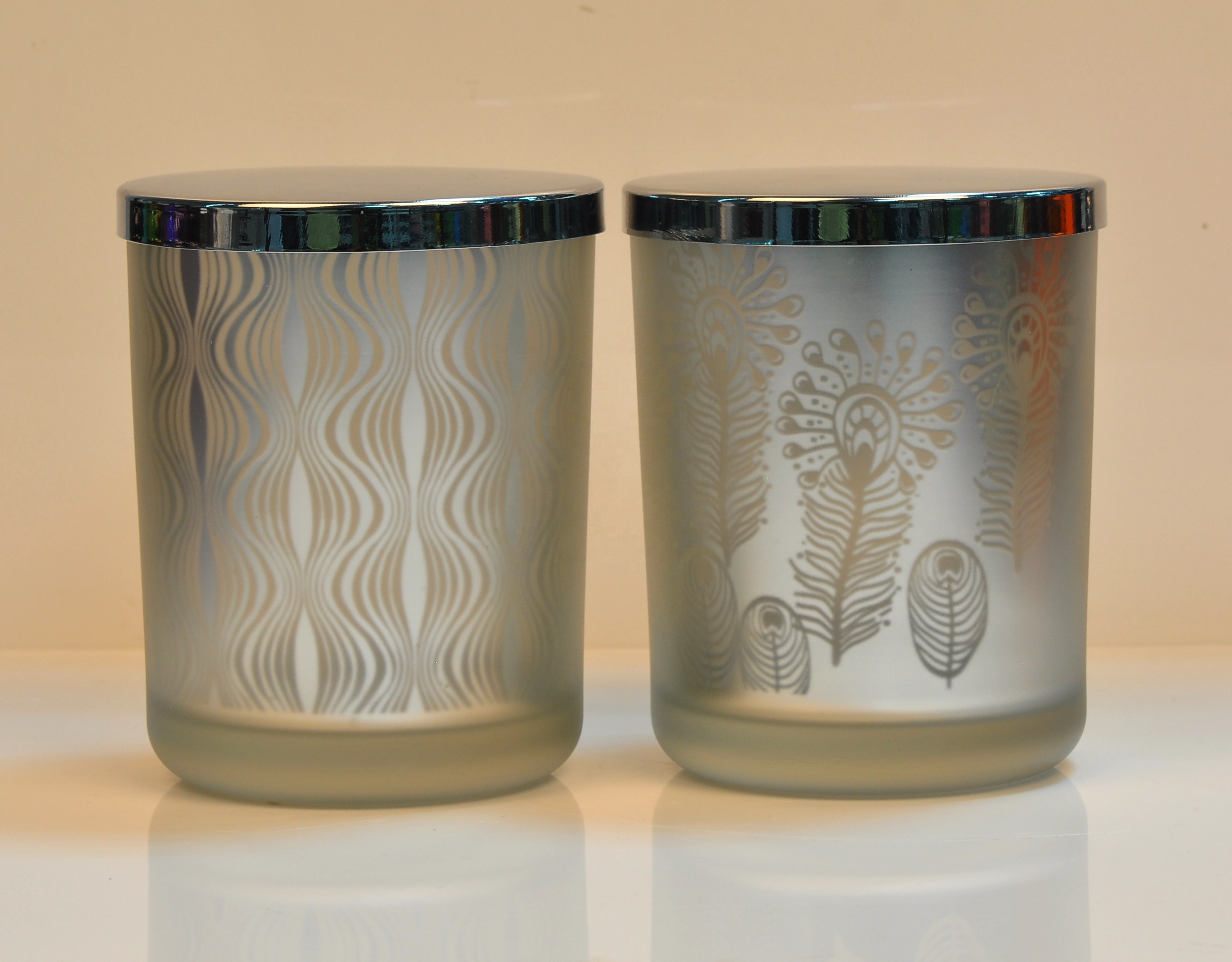 Supplier Chinese luxury mercury empty decorative glass candle holders jar