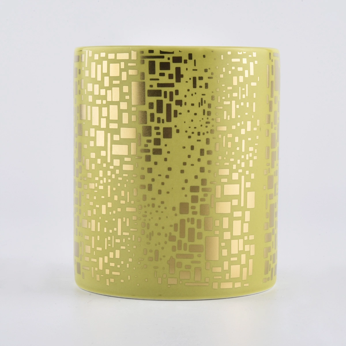 LOGO customized straight porcelain ceramic candle jar with lid